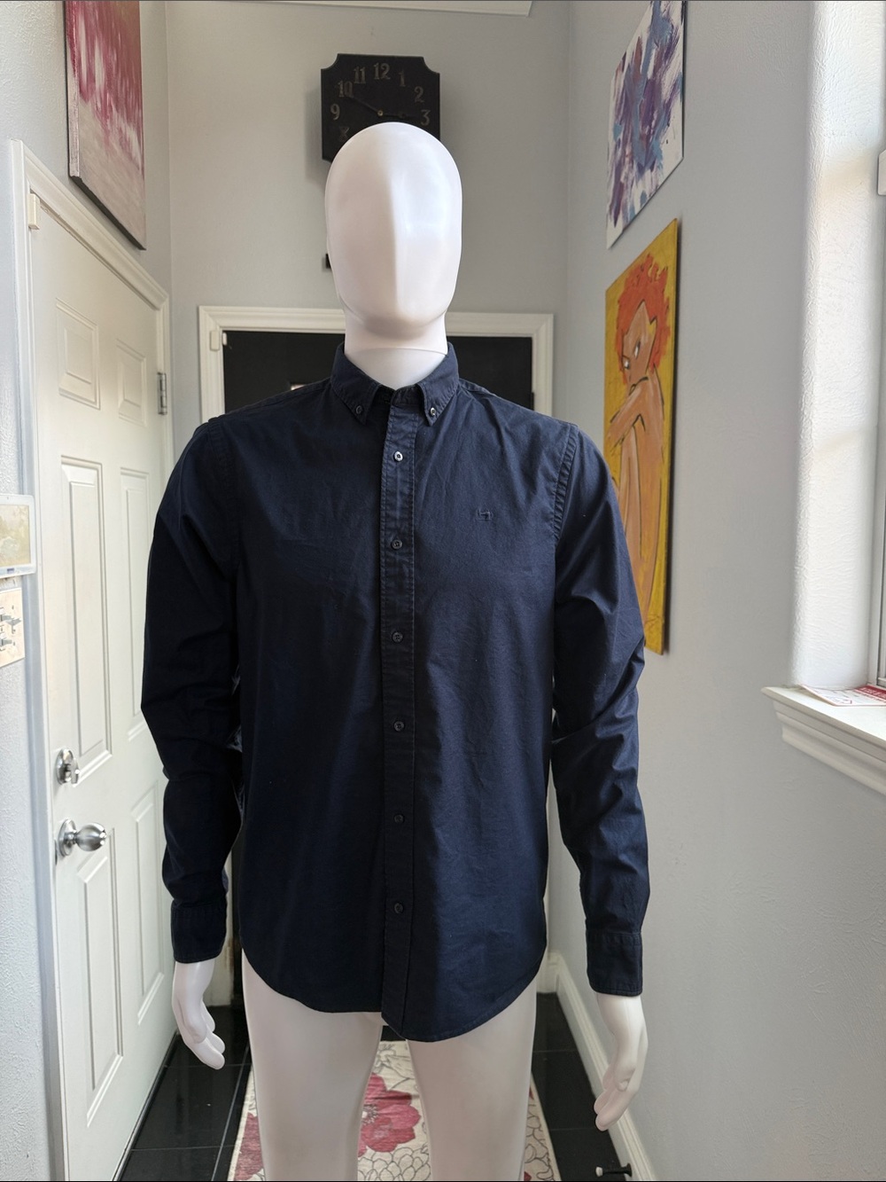Scotch & Soda Navy Button-Down Casual Shirt